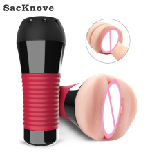 SacKnove Wholesale Newest 2021 Manual Male Sex Soft Rubber Vagina Masturbation Device Cup Masturbator Adult Toys For Men Man